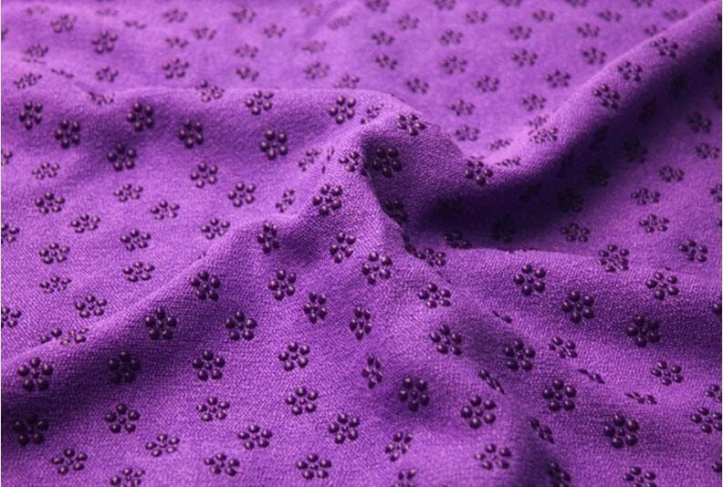 IBL-Yoga Towel, Hot Yoga Mat Towel - Sweat Absorbing Non-Slip for Hot Yoga, Pilates and Workout, 24x72 inches with Grip Dots (Purple) - color: Purple