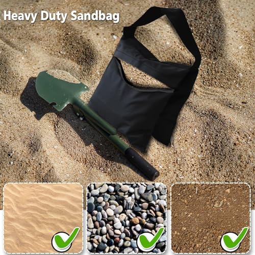 Eurmax USA Photography Sand Weight Bags Heavy Duty Saddlebags for Photography Video Equipments, Backdrop Stand, Light Stand,Photo Tripod, Canopy Tent, Umbrella Base, Fishing Chair,Picnic Table 4-Pack - color: 4pcs-black, style: sand