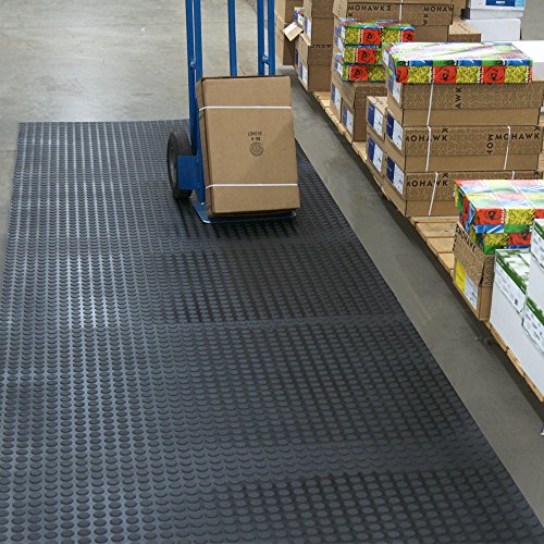 Rubber-Cal Coin-Grip Flooring and Rolling Mat - color: Brown, size: 2mm x 4 x 4-Feet