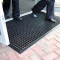 Lovinland Large Rubber Doormat for Outside - 60 x 35 Heavy Duty Outdoor Drainage Mat with Holes - Anti Slip Floor Mat for Commercial Kitchen, Pool, Restaurant, Garage, Bar, Entrance, Wet Area, Garden