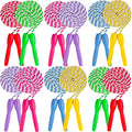 Ram Pro All Purpose Jump Rope Stripe Ropes With Plastic Handles for any Skill Level, 12PK, 6 colors (2 of each)