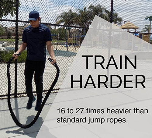 MOVEMINT Heavy Jump Rope (5LB & 8.5LB Options) w/Protection Sleeve