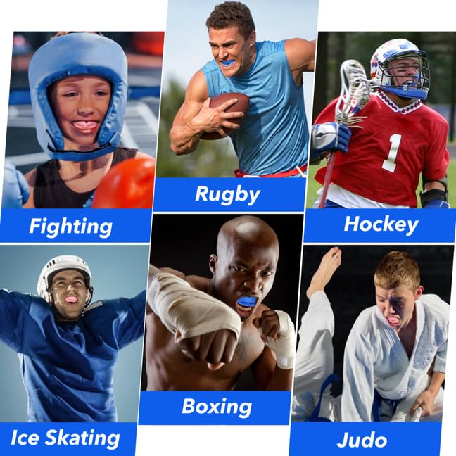 2Pcs Sport Mouth Guard Youth Adult, Mouthguard for Braces, Wrestling Mouthguards for Braces, No Boil Mouth Guard, Helmet Strap, Soft, Football Hockey Boxing,Taekwondo, Jujitsu Rugby - color: Pink