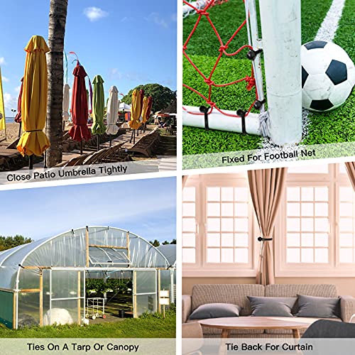 15 Inch Bungee Balls Ties,50 PCS Ball Bungee Cords Heavy Duty Elastic Cord Ball Bungee Canopy Tarp Tie Bungee with Balls for Camping, Shelter,Cargo,Tent Poles UV Resistant - size: 15 Inch