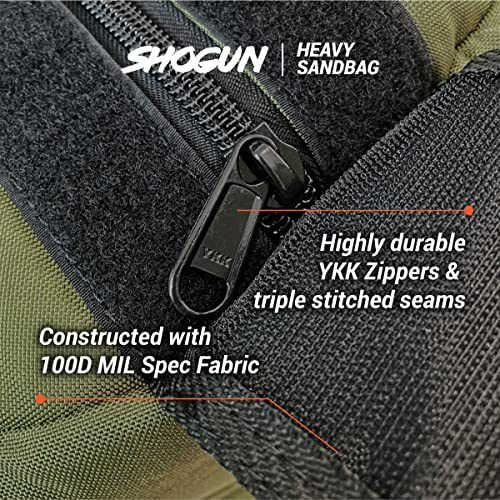 Shogun Sandbags for Working Out – Heavy Duty Workout Sandbag for Weight Training, Cross Training, Strongman, Fitness & Military Use – Adjustable Exercise Sand Bags for Full Body Training - color: Green, size: 75 LB