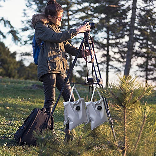 Eurmax USA 4Pcs Pack Water Weight Bags for Light Stand Photography Video Equipment,Heavy Duty Saddlebag for Backdrop Stand,Photo Tripod,Canopy,Umbrella Base,Fishing Chair,Picnic Table and etc（Grey） - color: 4pcs-gray, style: water