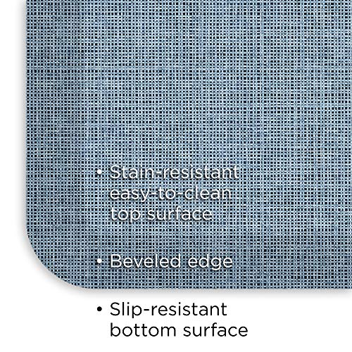 NewLife by GelPro Ergo-Foam Cushioned Anti-Fatigue Standing Kitchen Floor Mat, Padded Stain-Resistant, Waterproof, Non-Slip Comfort Padded Desk/Office Mat - 20" x 32", Tweed Hydrangea - color: Tweed Hydrangea, size: 32"L x 20"W x 0.8"Th