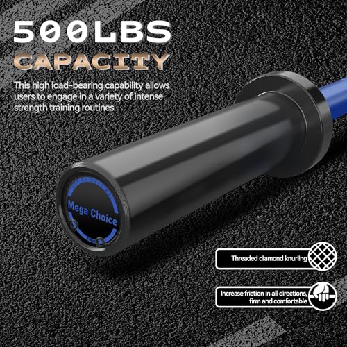 Barbell for Home Gym, 500LB to 1500LB Capacity with Copper Sleeves, for Weightlifting & Powerlifting (Multiple Sizes: 4FT Short b-Ar, 47" EZ Curl b-Ar, 7FT Power b-Ar)
