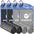 YQXCC 4 Pack Cooling Towels 40"x12", Cold Cool for Neck & Face | Cooling Neck Wraps, Soft Breathable Microfiber Chilly Towels, Ideal for Gym, Yoga, Golf, Running, Camping & Hot Weather - color: Dark Gray*2 + Light Gray*2