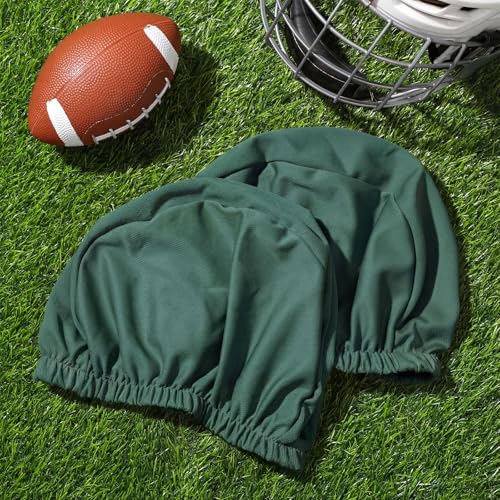 Ramede Football Helmet Covers for Practice Scrimmage Cap Helmet Cover Scrimmage Cap for Youth Adult Football Hockey Training Accessories 10.4 Inch in Diameter - color: Packer Green, size: Regular Style