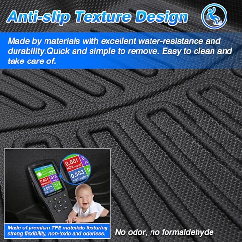 Wrangler TJ Floor Mats - Car Mats for Jeep Wrangler TJ 1997-2006, All Weather Floor Mat for Wrangler TJ Accessories, Heavy Duty Rubber Mats, Car Accessories - size: 2)Jeep Wrangler TJ【1997-2006】