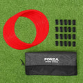 FORZA Agility Rings [12 Pack] | Speed & Agility Training Equipment for Athletes - Available in 10 Colors - color: Red