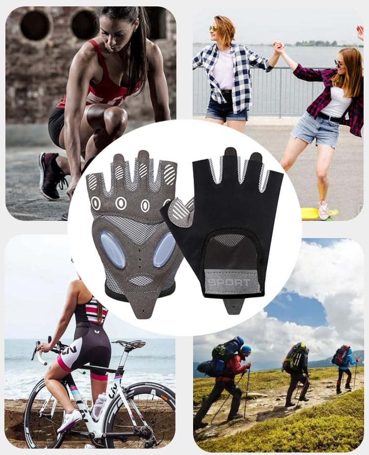 Women Workout Gloves Protection Dumbbell Glove Lightweight Breathable Glove - color: Black, size: Medium