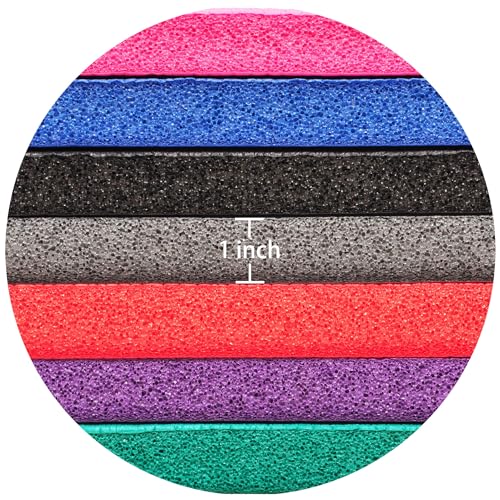Signature Fitness Extra Thick High-Density Foam Yoga Mat – Multiple Thicknesses (1/2" & 1") / Multiple Colors – Double-Sided Non-Slip Surface – with Carrying Strap for Pilates, Yoga & Home Workouts - color: Gray