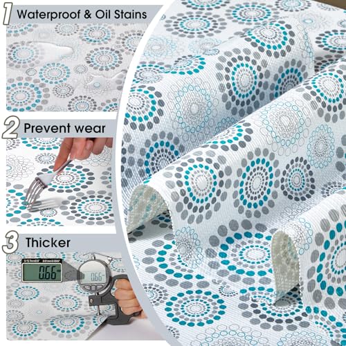 Drawer and Shelf Liner, Non-Slip Kitchen Cabinet Liners Non-Adhesive Thick Strong Grip Waterproof Washable Mats Protect Dresser Shelves Cupboard Bathroom Cabinets, Spiral, 12 in X 10 FT - color: Spiral, size: 11.8"W x 118"L