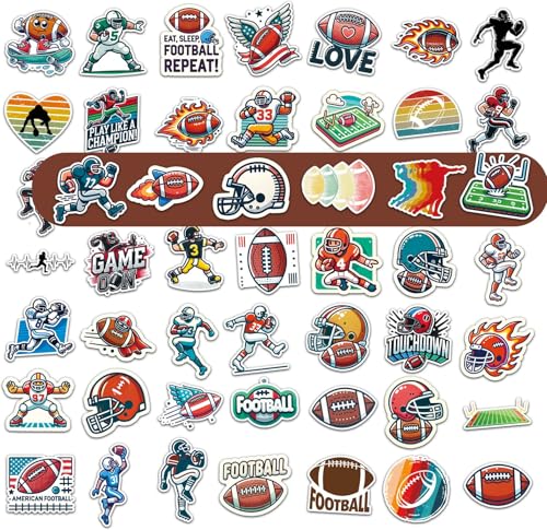 Football Party Favors, 12 Pack Football Water Bottles with 300 PCS Stickers, 20 oz Sports Squeeze Bottle, BPA-Free Reusable Water Bottles Bulk for Boys, Gifts For Team - style: 4# 12 Pack-Football