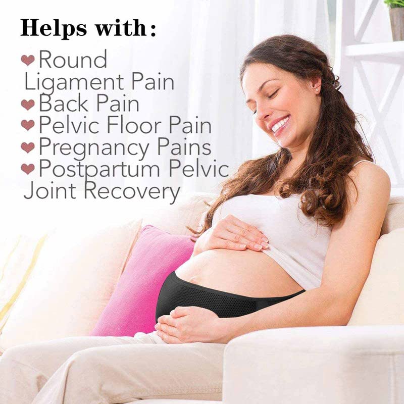 Belly Band for Pregnancy Maternity Belt Pregnancy Support Belt Bump Band Abdominal Brace Belt - Relieve Lower Back, Pelvic and Hip Pain (Black/Plus size) | Belly band eases back pelvic pain. Breathable, adjustable, secure Velcro, durable, great value(Blac
