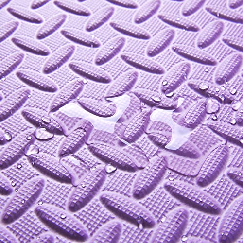 Foam Play Mat for Baby, EVA Non-Toxic Interlocking Floor Mats, Solid Colored Foam Puzzled Floor Mats, Baby Play Mat Exercise Mats, 16 Tiles(Pink/Purple/Yellow/Light Blue) - color: Pink/Purple/Yellow/Light Blue, size: 16 Pcs/47.2*47.2