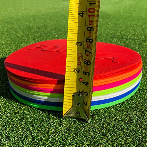 FORZA Flat Disc Markers | Brightly Colored Training Markers for Soccer & Outdoor Play – Available in Mini (Set of 20) or Standard (Set of 10) - color: White, style: Standard (7in)