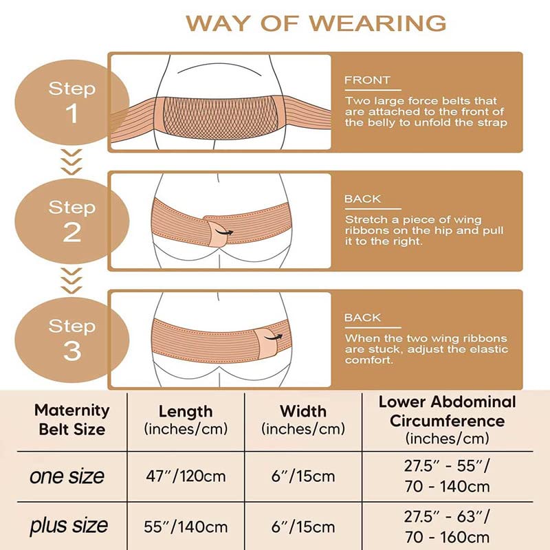 Belly Band for Pregnancy Maternity Belt Pregnancy Support Belt Bump Band Abdominal Brace Belt - Relieve Lower Back, Pelvic and Hip Pain (Black/Plus size) | Belly band eases back pelvic pain. Breathable, adjustable, secure Velcro, durable, great value(Blac