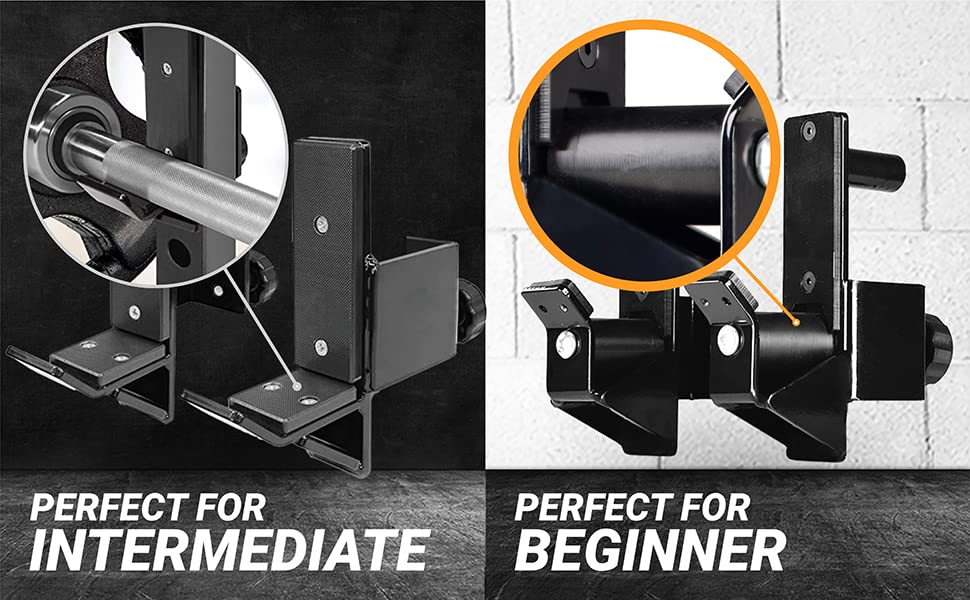 Yes4All Olympic Weight Plate Holder Attachment - color: B. Pair of Roller J Hooks, size: Fit 2x2" Rack with 1" Hole