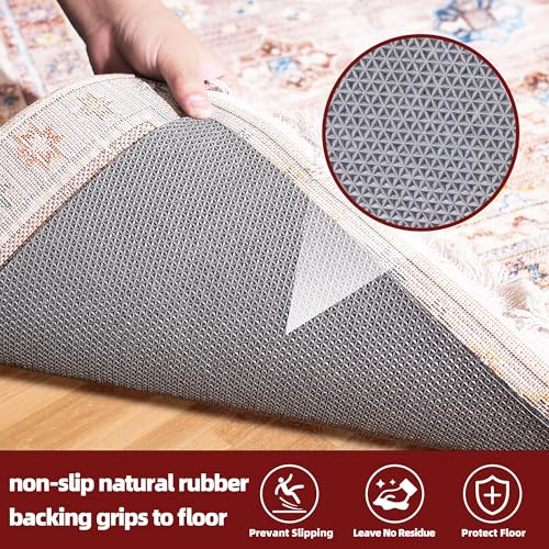 BAGAIL Felt and Natural Rubber Backing Rug Pads 1/8” Thick, 5 x 7 Ft Non Slip Rug Gripper Keep Rugs in Place, Under Area Rug Protective Cushioned Pads, Carpet Runners, Hardwood Floors Protection - size: 5' x 7' (Rectangular), style: 1/8" Thick