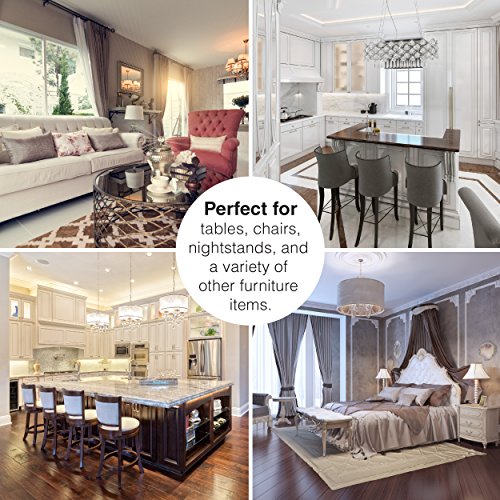 SuperSliders Felt Heavy Furniture Reusable Movers for Hard Surfaces (4 Pieces) - 5" Round - style: 5" Round