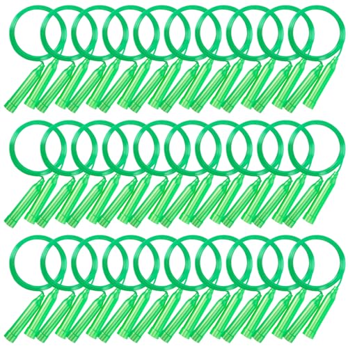 30 Pcs Kids Jump Rope,Colorful Jump Ropes for Kids,7.2 Feet Plastic Jump Ropes,Adjustable Skipping Rope,Jumping Ropes for Party Favors,Birthday Gifts,Indoor Outdoor Activity - color: Green
