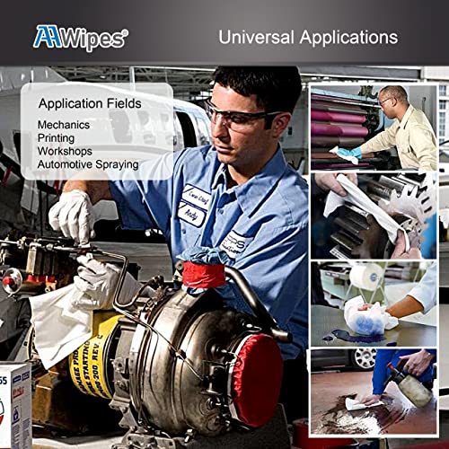 AAwipes Cleanroom Wipes Nonwoven Wipers Cellulose/Polyester Blend (12" x 12" 150PCS) for Lab, Electronics, Pharmaceutical, Printing and Semiconductor Industries (NW06812)