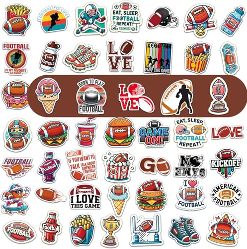 Football Party Favors, 12 Pack Football Water Bottles with 300 PCS Stickers, 20 oz Sports Squeeze Bottle, BPA-Free Reusable Water Bottles Bulk for Boys, Gifts For Team - style: 4# 12 Pack-Football