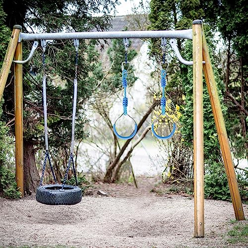 7 Colorful Ninja Ring Fitness Gymnastic Ring Outdoor Backyard Playground Training Equipment Play Set, Funny Jungle Gym Fist Hanging Swing Monkey Bars Ninja Warrior Obstacle Course Trapeze Accessories - color: Multi-color, size: 7 Pack