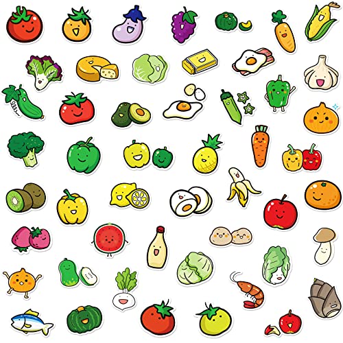 100PCS Fruit and Vegetable Stickers,Colorful Fruit Stickers and Vegetable Decals for Kids,Scrapbook,DIY Crafts,Water Bottles,Laptops and Phone Cases - color: Fruit