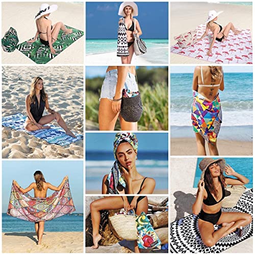 1 Pcs Oversized Terry Beach Towel 36 x 72 in Soft Extra Large Big Pool Swim Towels for Adults XL Clearance Big Travel Blanket Cruise Vacation Accessories Essentials Lounge Chair Cover Dolphin Sea - color: Blue Dolphin Sea Terry