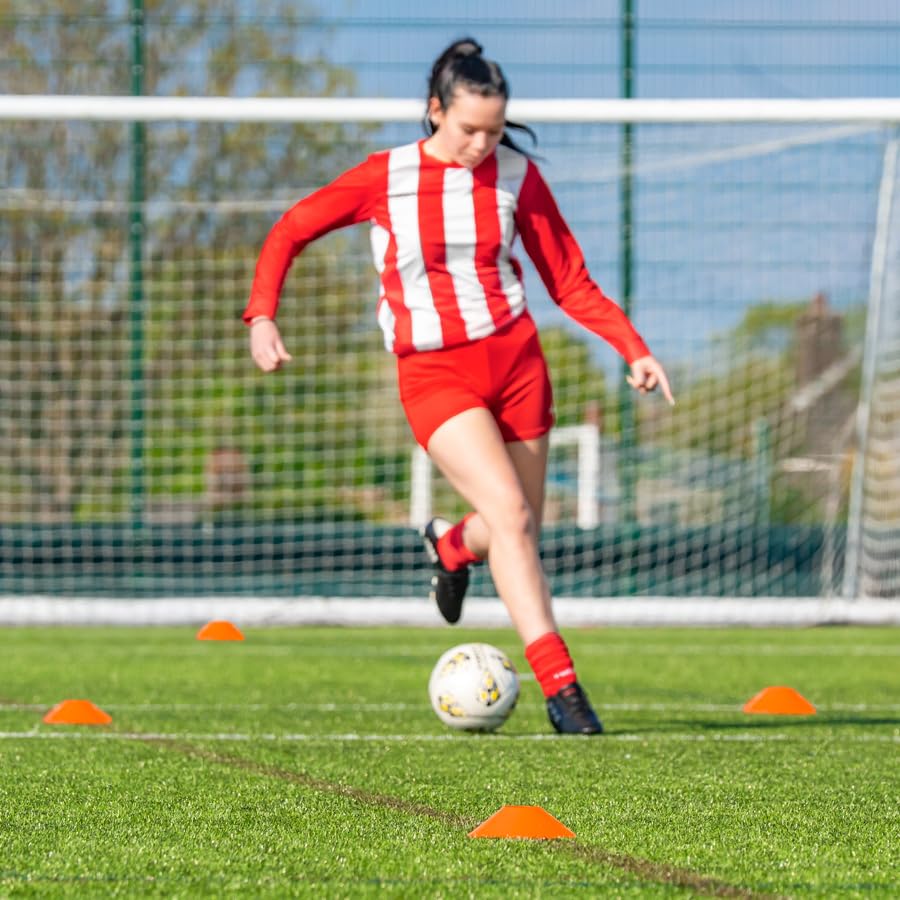 FORZA Multi-Sport Training Marker Cones | Pack of 50 or 1000 Soccer Cones in 8 Vibrant Colors - Durable Construction, Portability and Convenient Storage with Holder - color: Orange, size: Pack of 50