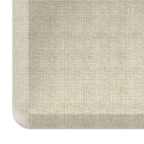 NewLife by GelPro Ergo-Foam Cushioned Anti-Fatigue Standing Kitchen Floor Mat, Padded Stain-Resistant, Waterproof, Non-Slip Comfort Padded Desk/Office Mat - 20" x 32", Tweed Antique White - color: Tweed Antique White, size: 32"L x 20"W x 0.8"Th