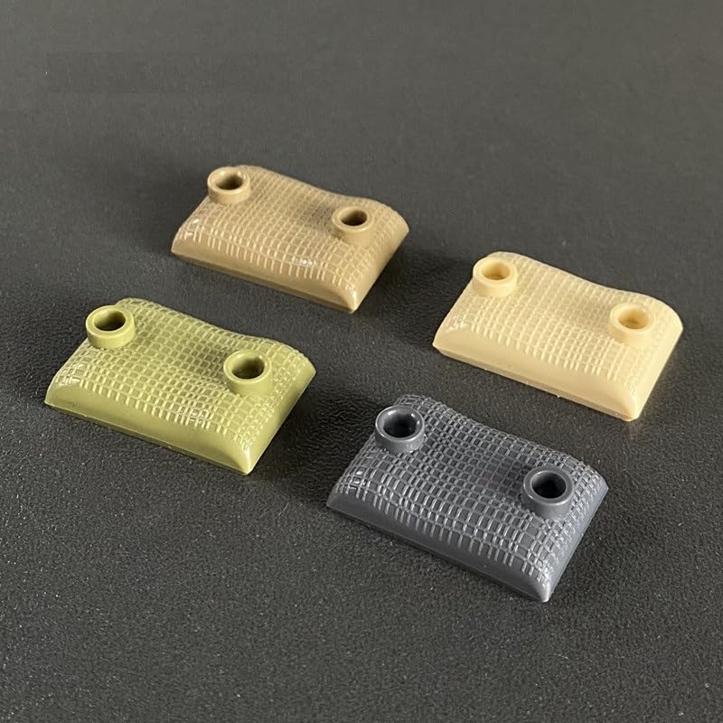 50 Pieces Military Building Blocks Sandbag, Bunker, Obstacle Sandbag Building Accessories, Tactical Equipment Assembling Scene Building Toys, Compatible with Lego Parts and Pieces(Military Green) - color: Military Green