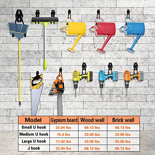 HUPBIPY 12 Pack Garage Hooks Heavy Duty, Wall Mount Ladder Hooks | Storage Organizer With a non-slip coating for Hanging Bicycles Garden Tools Ladders Hoses Ropes and Loose Items(Yellow) - color: 12 Pack Yellow