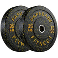 2" Bumper Plates Set Olympic Weight Plates for Barbell Strength Training | Papababe 2Inch Weights Plates Set, Floor Protective Plates, 20-600lbs Rubber Bumper Plates for Weightlifting, Bench Press - size: 35 LB PAIR, style: High Bounce