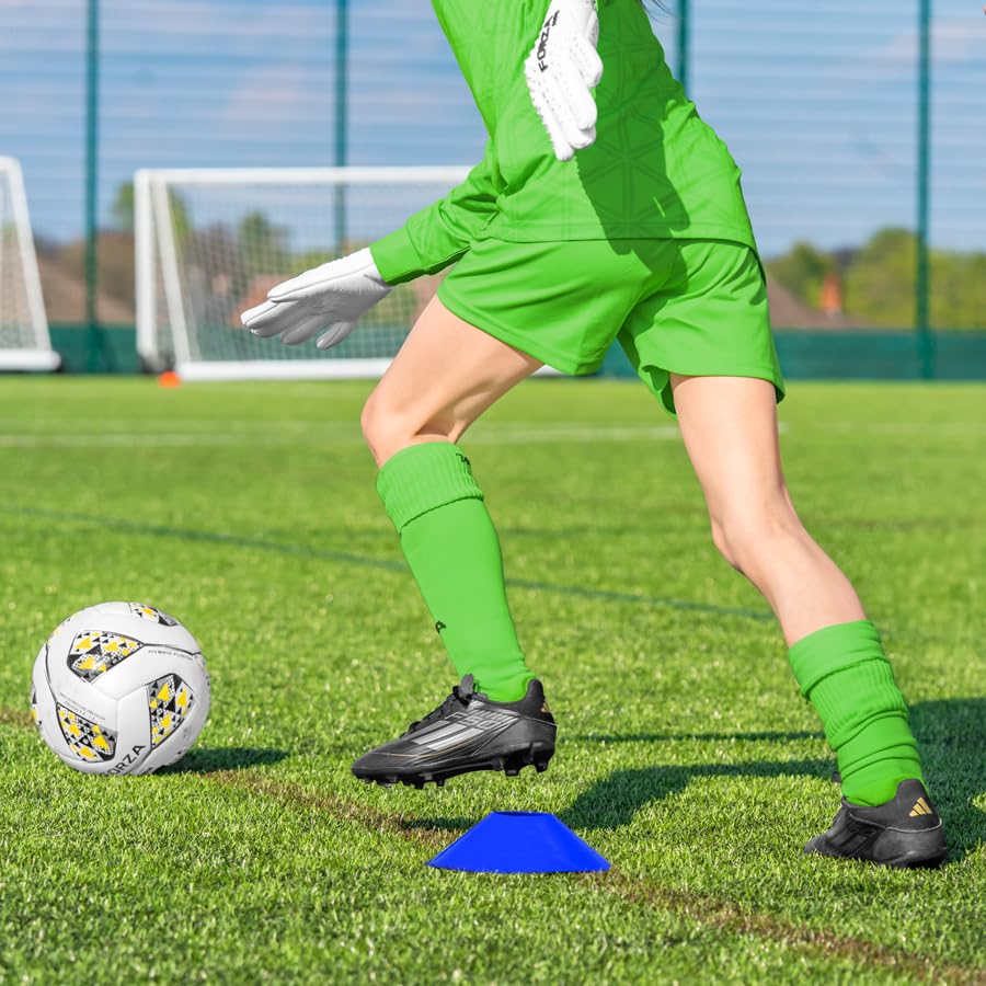 FORZA Multi-Sport Training Marker Cones | Pack of 50 or 1000 Soccer Cones in 8 Vibrant Colors - Durable Construction, Portability and Convenient Storage with Holder - color: Electric Blue, size: Pack of 50