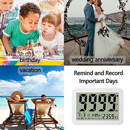 Digital Countdown Days Timer Clock- 9999 Days Count Down Timer with Stand Strong Magnetic Back for Retirement Wedding Vacation Birthday Exam Lab Kitchen Cooking - style: M281 Day Timer