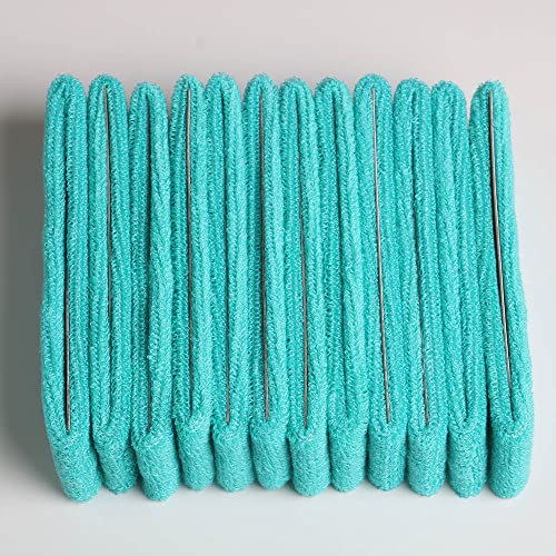 Cotton Sweatband Headbands,Pack of 12,Elastic Stretchy Sport Terry Cloth Sweat Bands,Yoga Workout Fitness Exercise Basketball Headband - color: 12pcs x aquamarine cotton sweatband headbands
