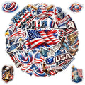 30 PCS USA Patriotic Stickers Pack, American Flag Vinyl Waterproof Sticker, July 4th Anniversary Independence Day Decals for Laptop Water Bottle Helmet Scrapbook Gifts for Adults Teen Student - color: Us Flag Sticker