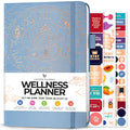 Legend Wellness Planner & Food Journal – Daily Diet & Health Journal with Weight Loss, Measurement & Exercise Trackers – Lifestyle & Nutrition Diary – Lasts 6 Months, A5 size – Periwinkle - color: Periwinkle Gold Foil, size: A5 (5.8” x 8.3”)