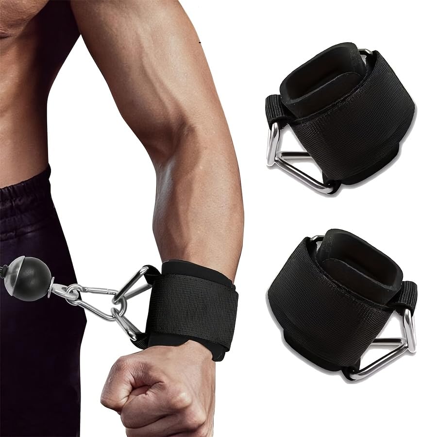 2-Pack Adjustable Fitness Wristbands – Anti-Slip Heavy-Duty Straps for Cable Machines, Weightlifting, Pull-Ups, Gym & Home Strength Training