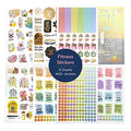Navy Peony Fitness and Workout Stickers (460+ pcs, 8 Sheets) — for Planners, Journals