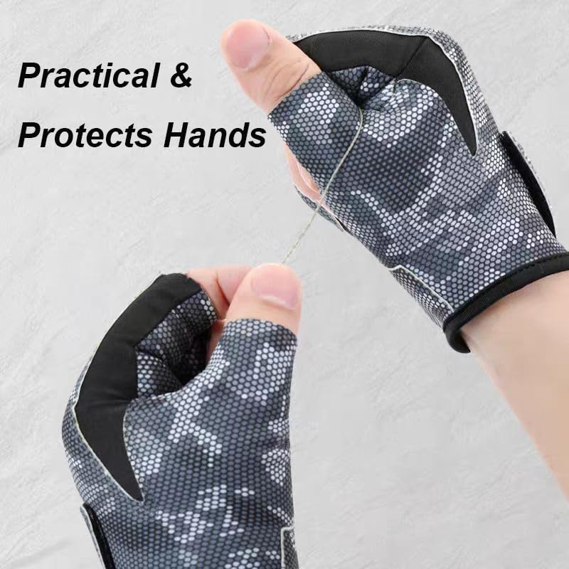 FGSS Workout Gloves for Men Women Exercise Gloves for Weight Lifting Fitness Cycling Gym Training with Grip Cushion Pads - color: Black camouflage