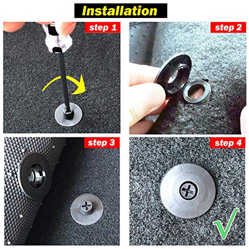 XUKEY 10pcs Universal Car Floor Mat Clips Retention Holders Grips Carpet Fixing Clamps Buckles Anti Skid Fastener Retainer Resistant