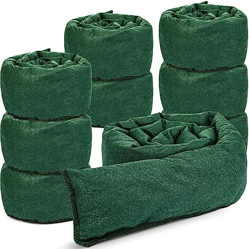 10 Pcs Water Barrier 5 ft x 6.5 Inch Flood Barriers for Home Reusable Absorbent Flooding Prevention Barriers Sandless Sandbags for Home Door Garage Basement