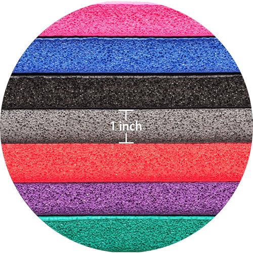 Signature Fitness Extra Thick High-Density Foam Yoga Mat – Multiple Thicknesses (1/2" & 1") / Multiple Colors – Double-Sided Non-Slip Surface – with Carrying Strap for Pilates, Yoga & Home Workouts - color: Blue