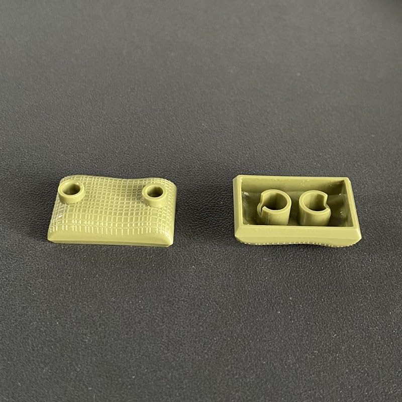 50 Pieces Military Building Blocks Sandbag, Bunker, Obstacle Sandbag Building Accessories, Tactical Equipment Assembling Scene Building Toys, Compatible with Lego Parts and Pieces(Military Green) - color: Military Green